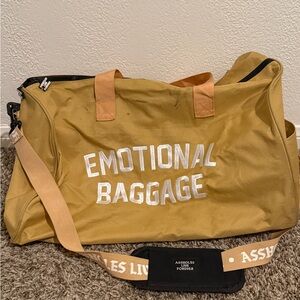 Emotional Baggage Canvas Duffel Bag - Mustard